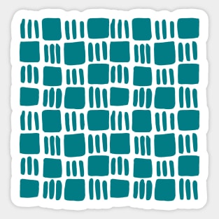 Abstract squares - turquoise Sticker